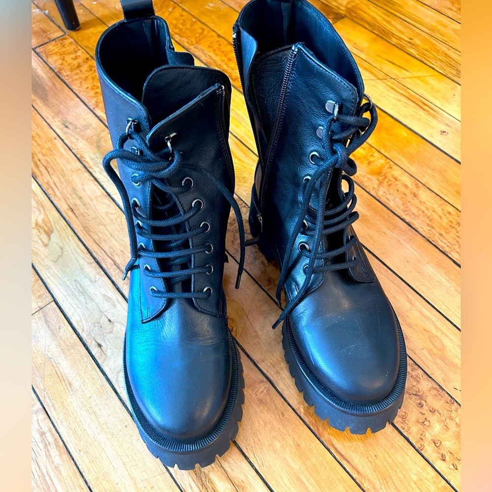 M Gemí Benedetta Combat Boots, Size 38